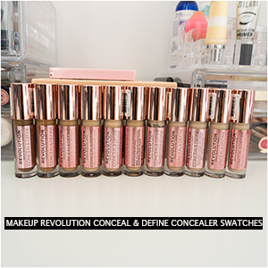 Makeup Revolution Conceal & Define Concealer Swatches