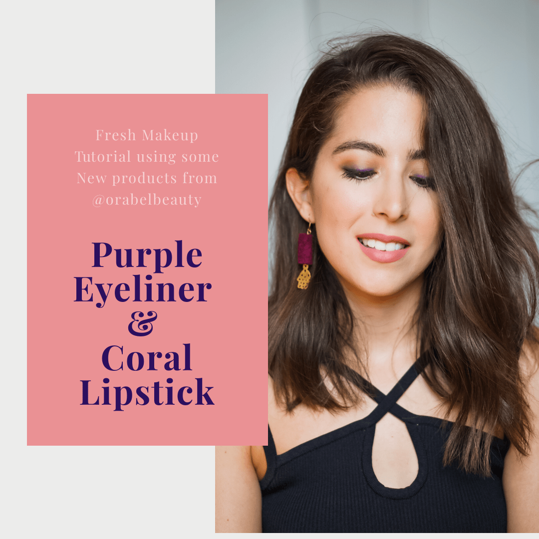 Fresh Makeup Tutorial: Purple Eyeliner & Coral Lipstick