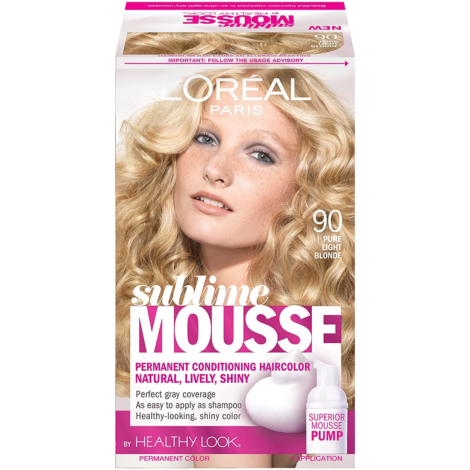 L'Oréal Healthy Look Sublime Mousse Permanent Color 90 Pure Light Blonde